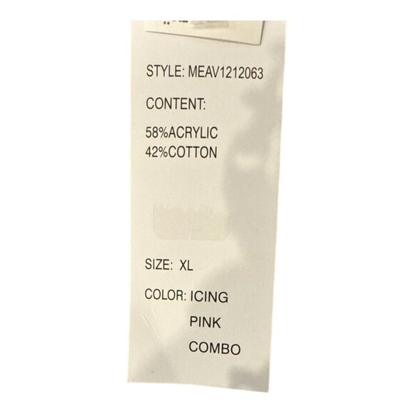 Design 365 Pink, Blue & Yellow 3/4 Balloon Sleeve Cardigan Sweater Women's XL - Picture 9 of 13